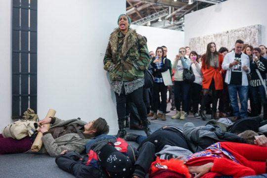 Protest at 2015 Armory Art Show
